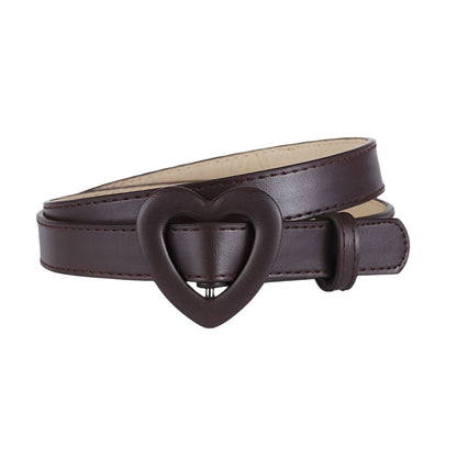 Belt adjustable in simili vegan, buckle cœur, for fille, model Cruz - Zictor