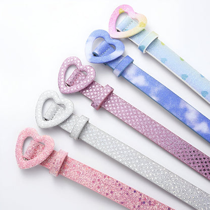 Belt In Simili Vegan Buckle Coeur For Fille Model Cruz by Zictor