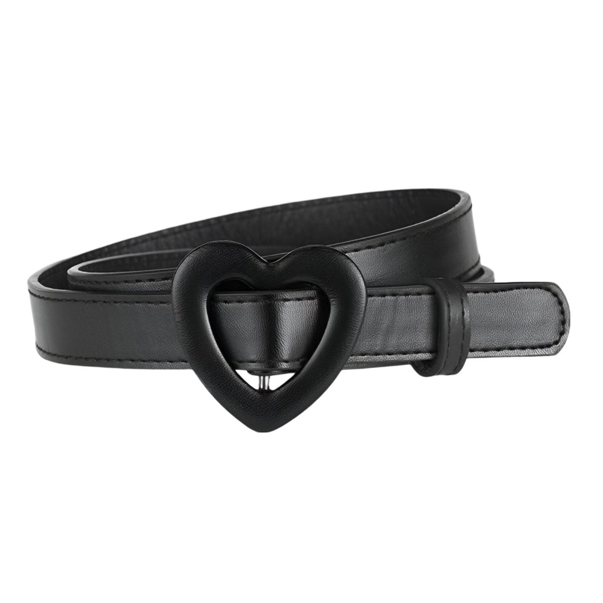 Belt adjustable in simili vegan, buckle cœur, for fille, model Cruz - Zictor