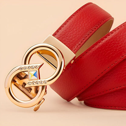 Belt In Leather With Buckle Infini And Strass Model Tegan by Zictor