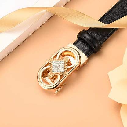 Belt In Leather TO Buckle Double Coeur For Women Model Quynn by Zictor