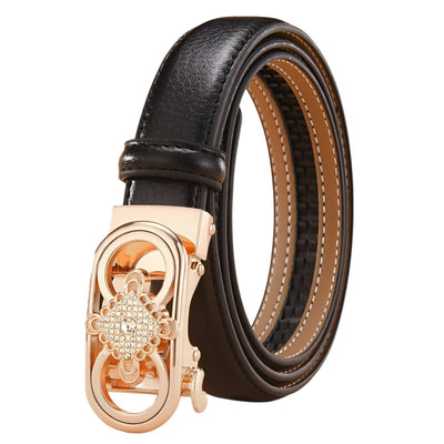 Belt Goldtone Double Heart Buckle - Model Quynn