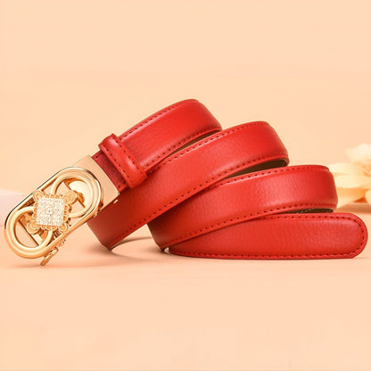 Belt In Leather TO Buckle Double Coeur For Women Model Quynn by Zictor