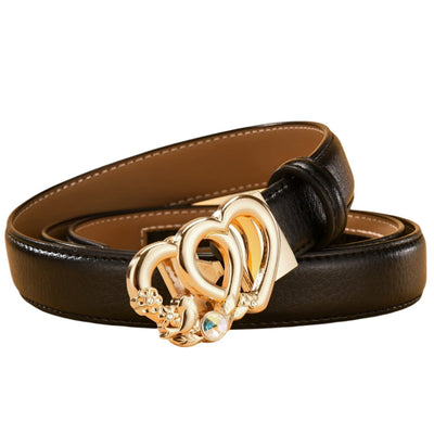 Belt With Double Heart Buckle - Model Inder