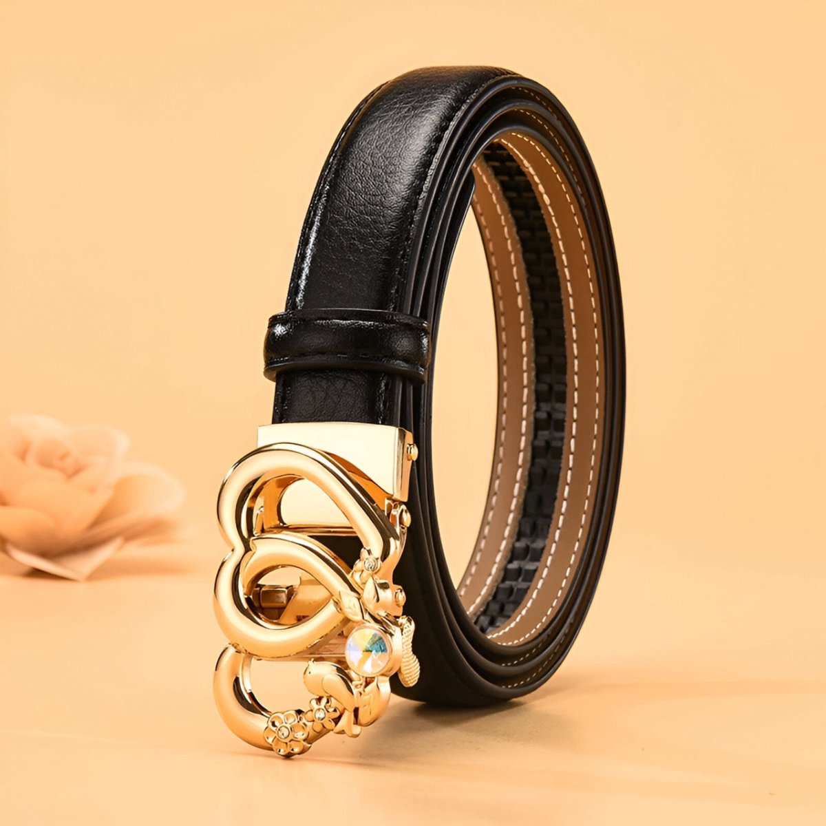 Belt In Leather TO Buckle Coeur For Women Model Inder by Zictor