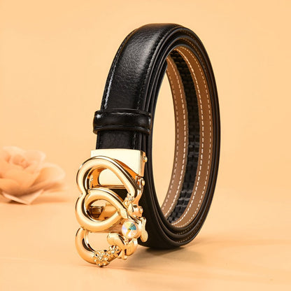 Belt In Leather TO Buckle Coeur For Women Model Inder by Zictor