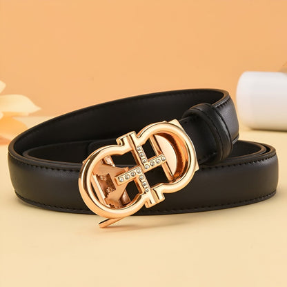 Belt In Leather TO Buckle Golden Omega Model Ole by Zictor