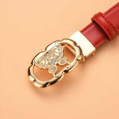 Belt In Leather TO Buckle Papillon Model Morganu by Zictor