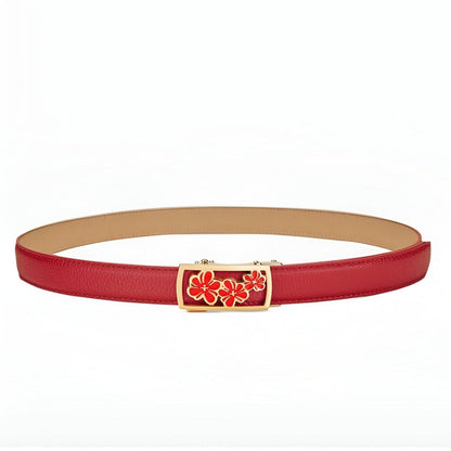 Belt In Leather Graine With Buckle Infini And Strass Model Stéphane by Zictor