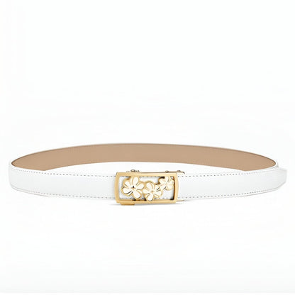 Belt In Leather Graine With Buckle Infini And Strass Model Stéphane by Zictor