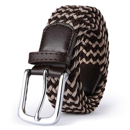 Belt braided elastic for men, model Lennox - Zictor