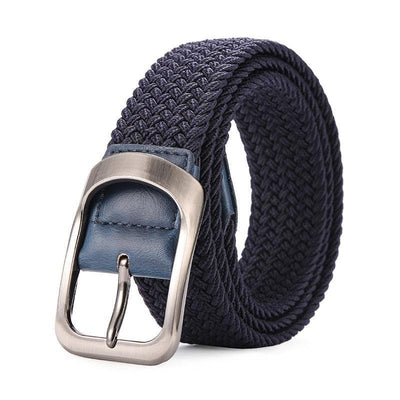 Elastic Woven Belt for Men Navy Blue - Model Sloane