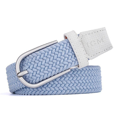 Blue Braided Elastic Belt For Women Everyday - Model Gael