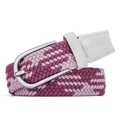 Braided Elastic Belt For Women Violet Pink - Model Bryce