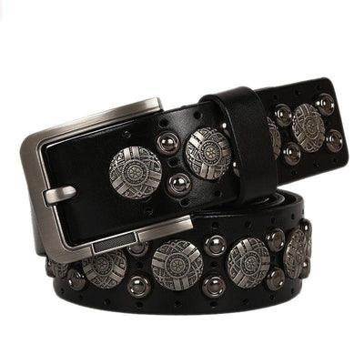Rivet Belt For Women With Metal Studs - Model Royalty
