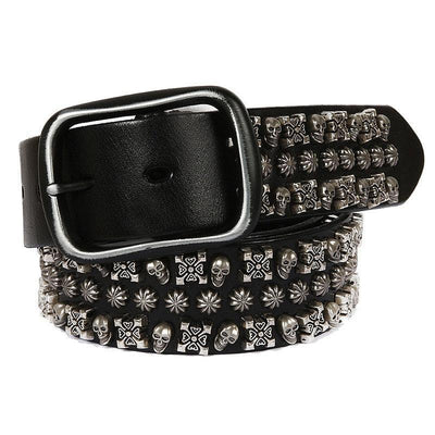 Women's Belt With Skull Rivets - Model Ellisen