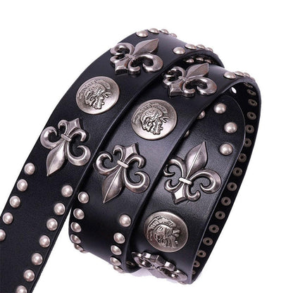 Belt With Fleurs Of Lys And Tetes Of Mort Model Aris by Zictor