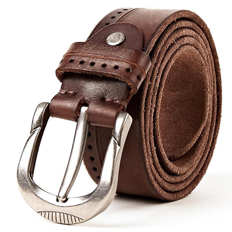 Belt Casual in leather for men, model Jona - Zictor