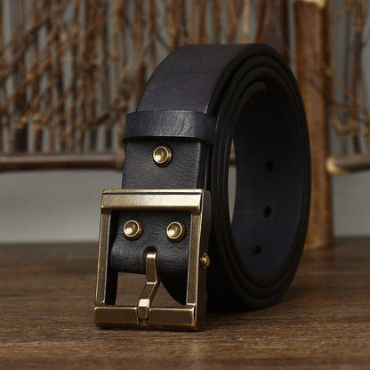 Belt Casual in leather for men, model Kyree - Zictor