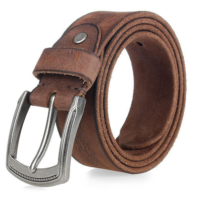 Full - Grain Belt for Men with Aged Patina - Model Lan