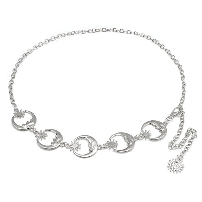 Belt chaîne for women, model Caseie - Zictor