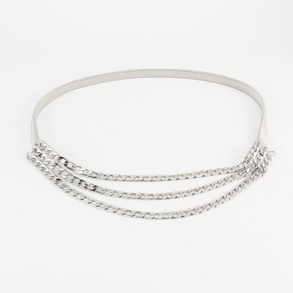 Belt chaîne for women, model Kendrixell - Zictor