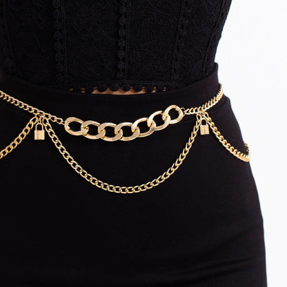 Belt chaîne for women, model North - Zictor