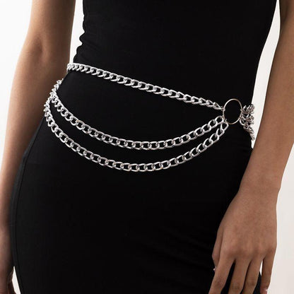 Belt chaîne for women, model Rami - Zictor