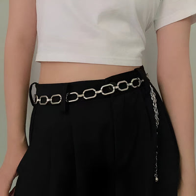 Elegant Silver Chain Belt For Women's - Model Robyn