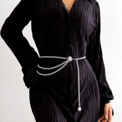 Gold Chain Belt Women Medallion Three Chains - Model Loïs