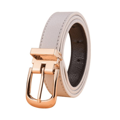 Belt child adjustable for fille ou garçon in simili vegan, buckle golden, model Payton - Zictor