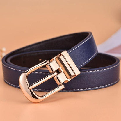 Belt Adjustable For Fille Ou Garcon In Simili Vegan Buckle Golden Model Payton by Zictor