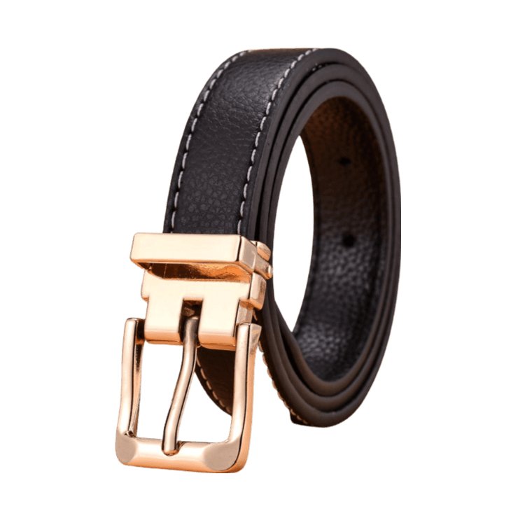 Belt child adjustable for fille ou garçon in simili vegan, buckle golden, model Shahar - Zictor