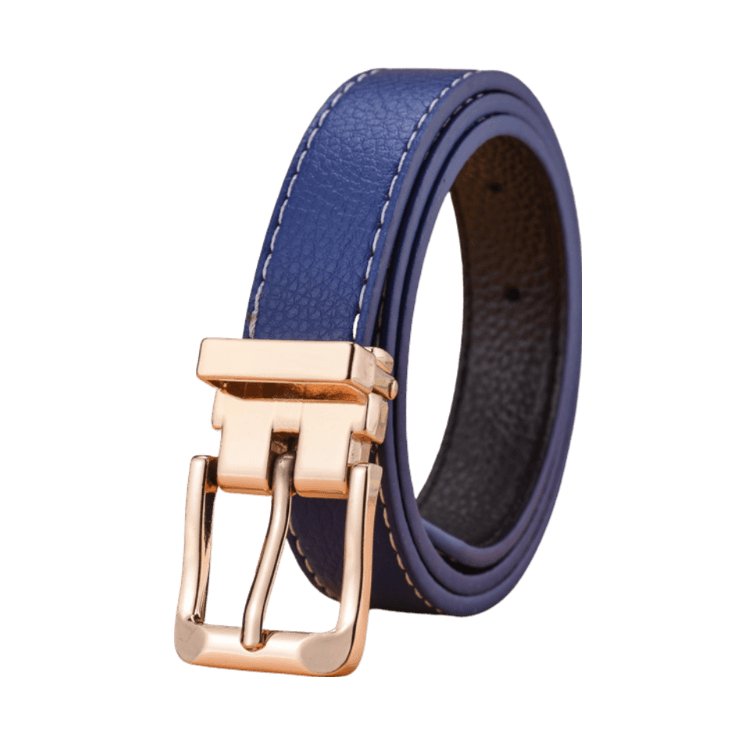 Belt child adjustable for fille ou garçon in simili vegan, buckle golden, model Shahar - Zictor