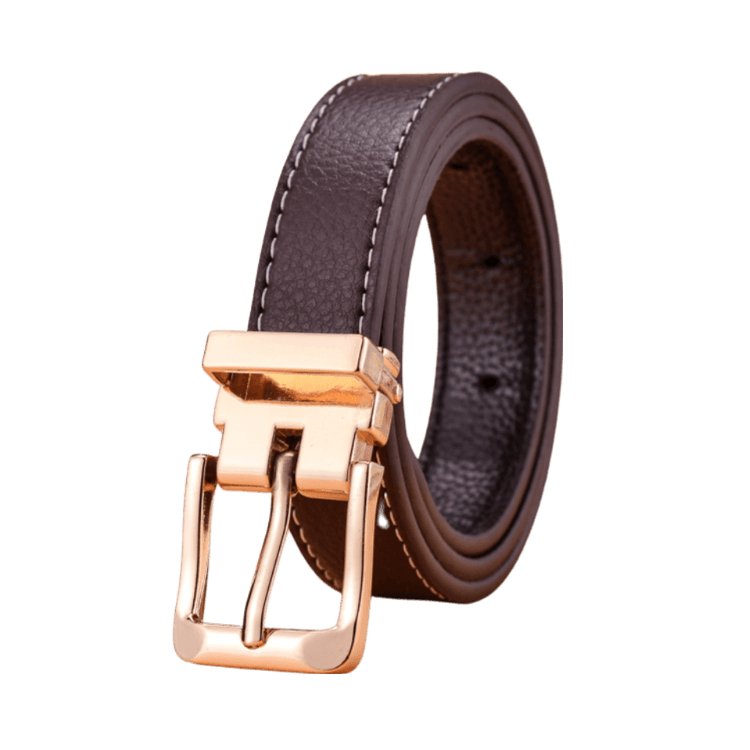 Belt child adjustable for fille ou garçon in simili vegan, buckle golden, model Shahar - Zictor
