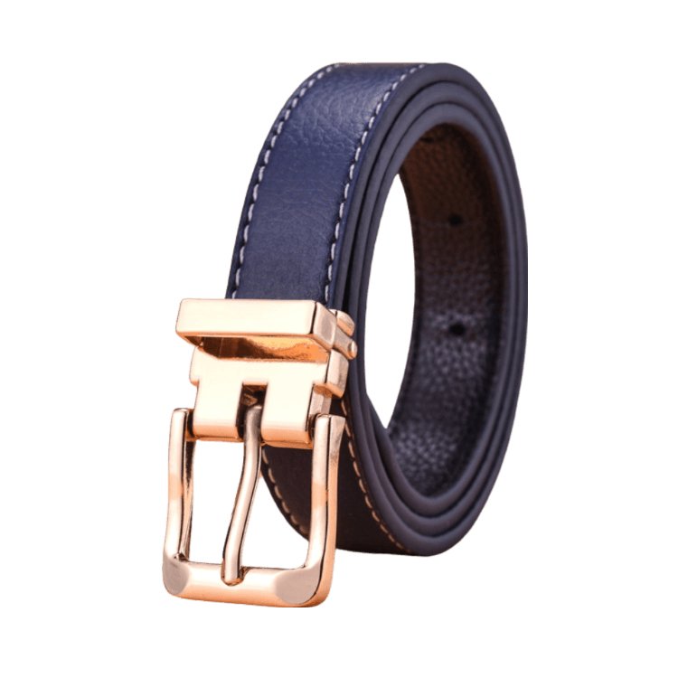 Belt child adjustable for fille ou garçon in simili vegan, buckle golden, model Shahar - Zictor