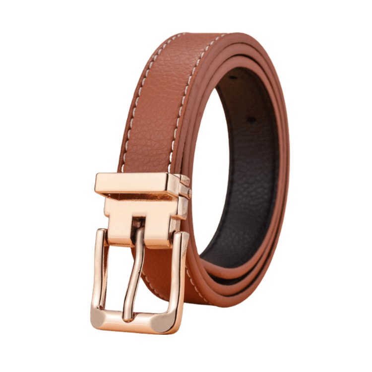 Belt child adjustable for fille ou garçon in simili vegan, buckle golden, model Shahar - Zictor