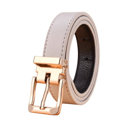 Belt child adjustable for fille ou garçon in simili vegan, buckle golden, model Shahar - Zictor