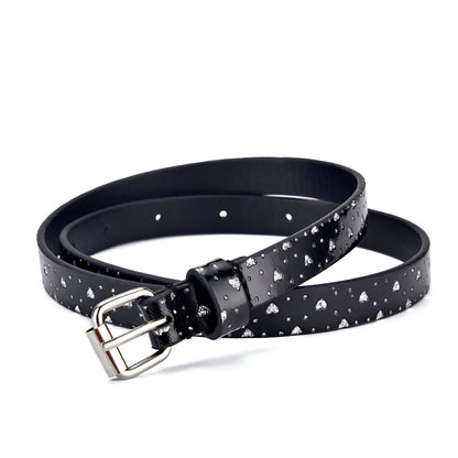 Belt Adjustable For Fille Ou Garcon In Simili Vegan Buckle Silver Model Jodie by Zictor
