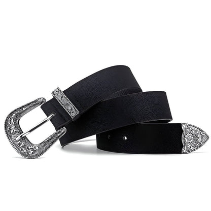 Belt Adjustable For Fille Ou Garcon In Simili Vegan Buckle Western Model Giang by Zictor