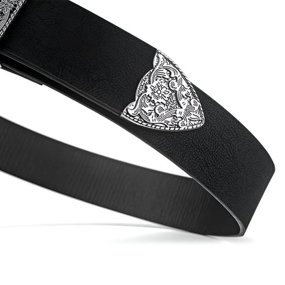 Belt Adjustable For Fille Ou Garcon In Simili Vegan Buckle Western Model Giang by Zictor