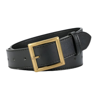 Black Belt Gold Buckle - Model Jessiey