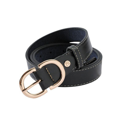 Black Belt With Double D Buckle - Model Jami