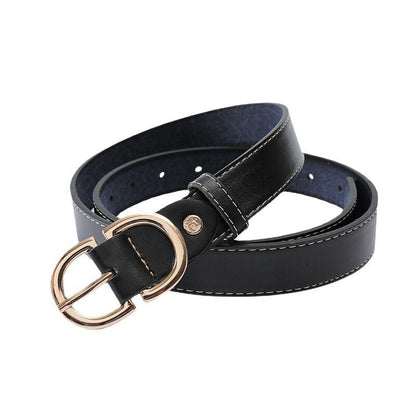 Belt classic for women to buckle double D, disponible in large size, model Jami - Zictor
