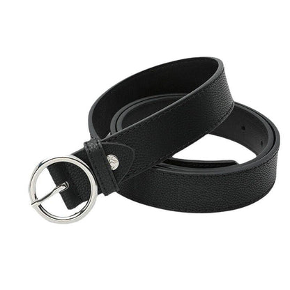Belt classic for women to buckle ronde, disponible in large size, model Kendrixeli - Zictor