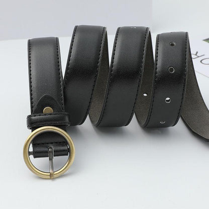 Belt For Women TO Buckle Ronde Golden Disponible In Large Size Model Madisyn by Zictor
