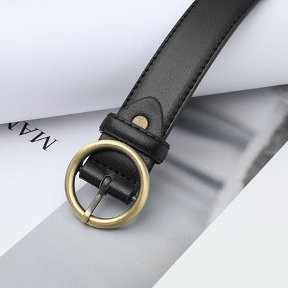 Belt For Women TO Buckle Ronde Golden Disponible In Large Size Model Madisyn by Zictor