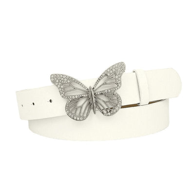 Colorful Womens Belt With Butterfly Buckle - Model Jordanu