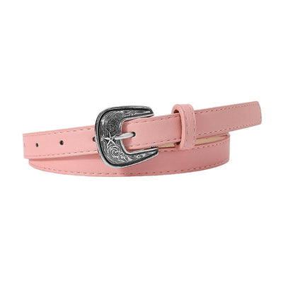 Pink Colorful PU Belt For Women - Model Ira