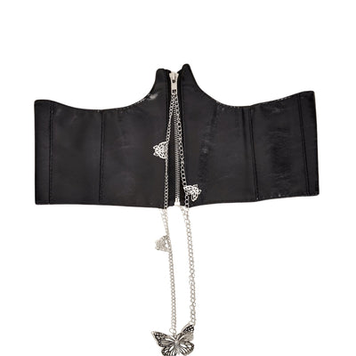 Corset Belt With Zipper And Butterfly Chains - Model Robino